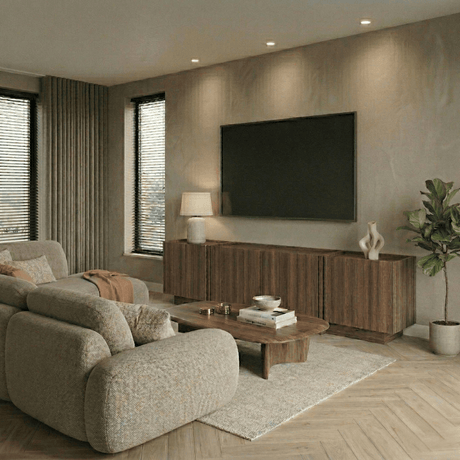 Tv-meubel walnoot melamine Lowen 180 cm