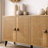 Modern Dressoir Saffier Eikenlook-Goud 120 cm Melamine Ahart