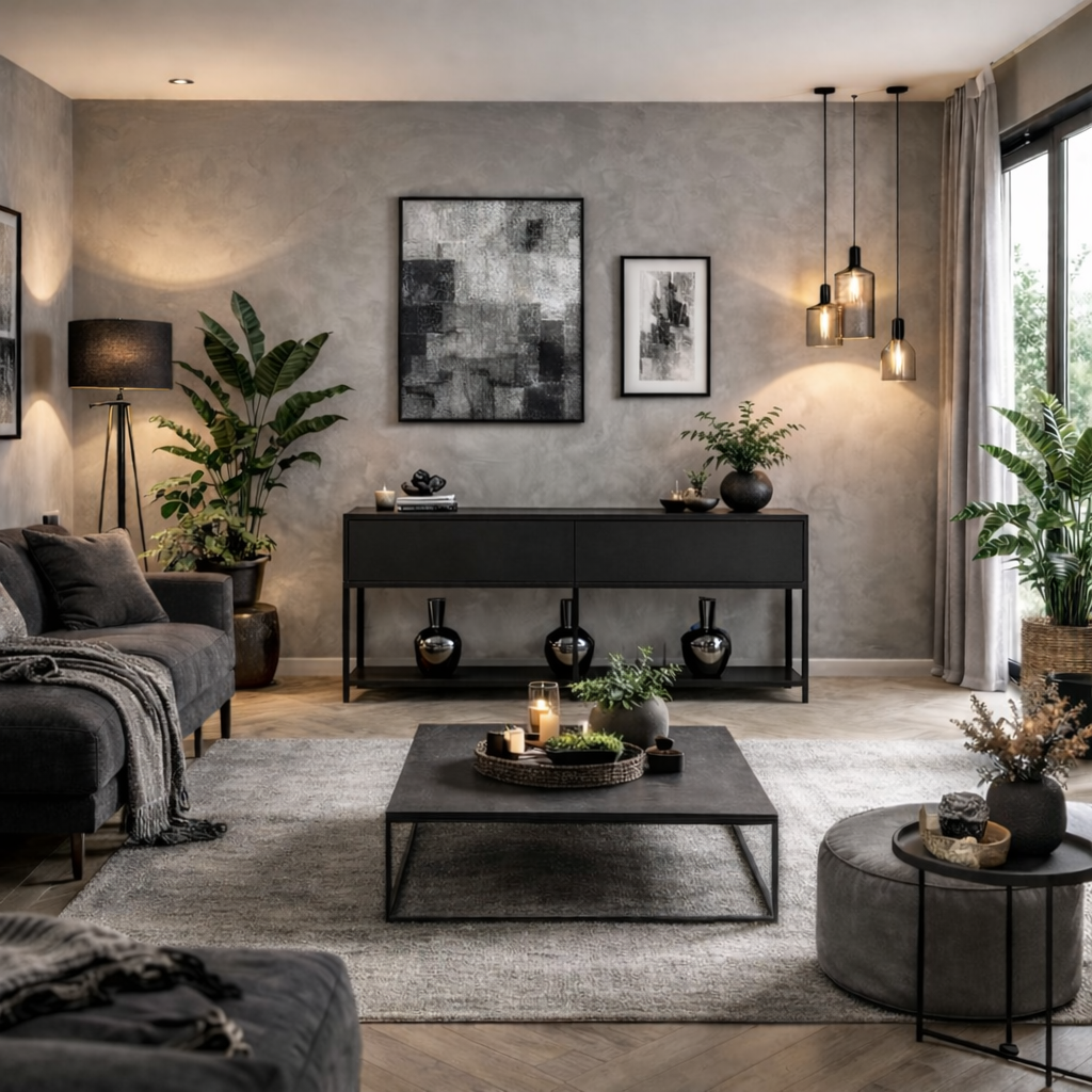 Modern Dressoir Zwart Lord 150x30x80 - Twee Vakken