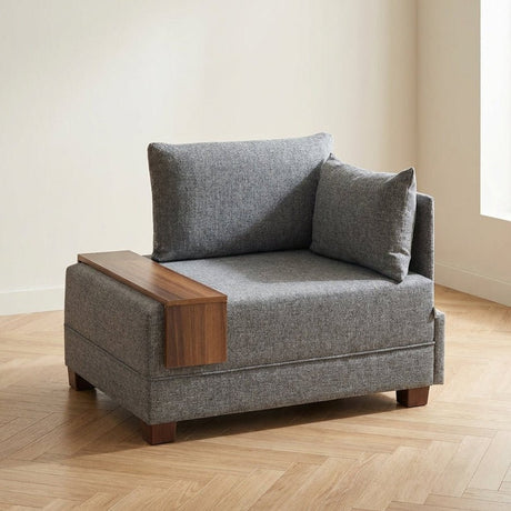 Fauteuil Rechts Fly Grijs sfeerfoto in modern interieur