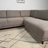 Moderne 3-zits Hoekbank Rechts Taupe Stof Aniko met Lounger 240x197x78 cm
