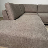 Moderne U-Bank Hoekbank Links Taupe Stof Aniko 310x197x78 cm