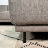 Moderne U-Bank Hoekbank Rechts Taupe Stof Aniko 310x197x78 cm