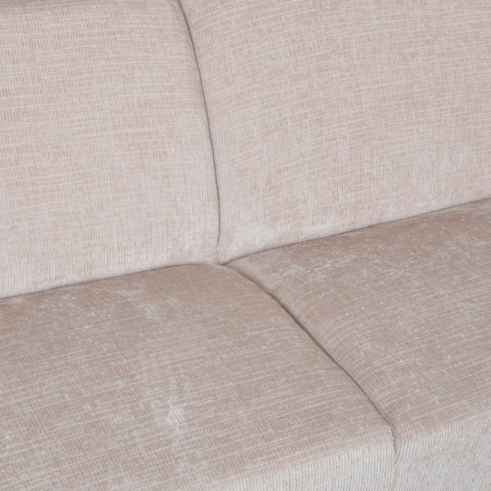 Hoekbank Manon met chaise longue rechts chenille beige