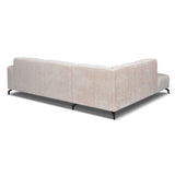 Hoekbank Manon met chaise longue links chenille beige