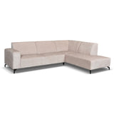 Hoekbank Manon met chaise longue rechts chenille beige