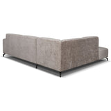 Hoekbank Manon met chaise longue links chenille taupe