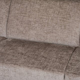 Hoekbank Manon met chaise longue links chenille taupe