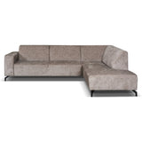 Hoekbank Manon met chaise longue rechts chenille taupe