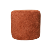 Poefs-Ronde poef koper chenille bouclé - 40x40x35 cm - Veya-Dimehouse