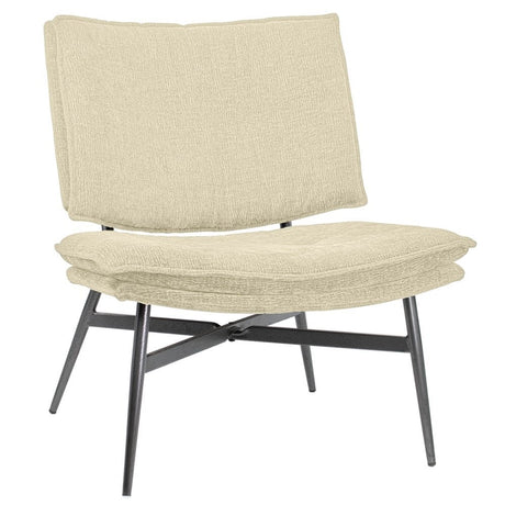 Industriële fauteuil Billy chenille beige