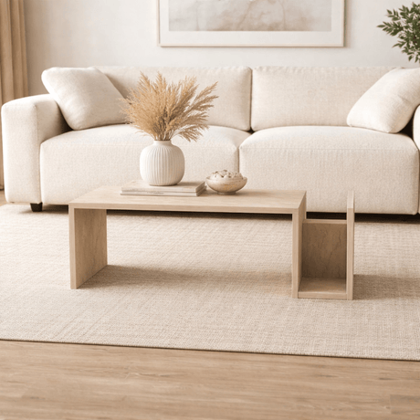 Salontafels - Salontafel Rechthoekig Travertin - 87x50 cm - Mebo - Dimehouse
