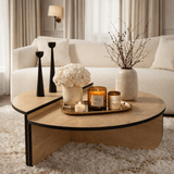 Salontafel Rond 85 cm Naturel Eikenlook Melamine Orin