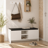 Schoenenkasten - Schoenenkast Wit Melamine - zes vakken - 110x43x37 cm - Zulla - Dimehouse