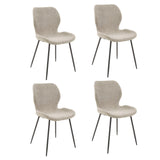 Set van 4 eetkamerstoelen Argo Bouclé zand