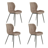 Set van 4 eetkamerstoelen Argo Velours champagne