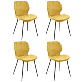 Set van 4 eetkamerstoelen Argo Velours goud