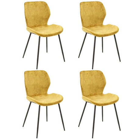 Set van 4 eetkamerstoelen Argo Velours goud