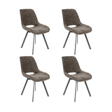 Set van 4 eetkamerstoelen Riviera Rich Taupe draaibaar