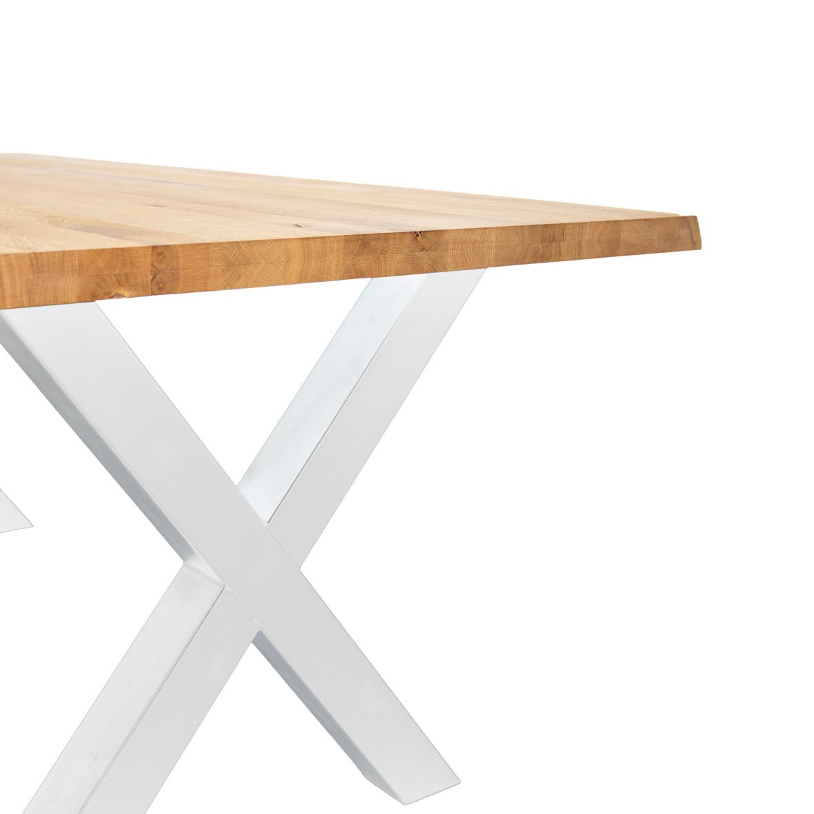 Eettafel Revi eikenhout X-poot wit