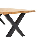 Eettafel Revi eikenhout X-poot zwart