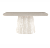 Sintered Stone Marmerlook Travertin Eettafel Lea 180x90 cm - Deens Ovaal