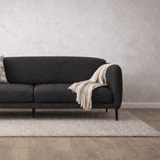 Slaapbank antraciet linnen stof 3-zits - Venus