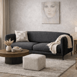 Slaapbank antraciet linnen stof 3-zits - Venus