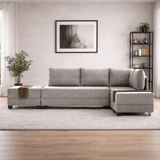 Slaapbank champagne stof - XXL 280 x 210 - Rechts - Fly