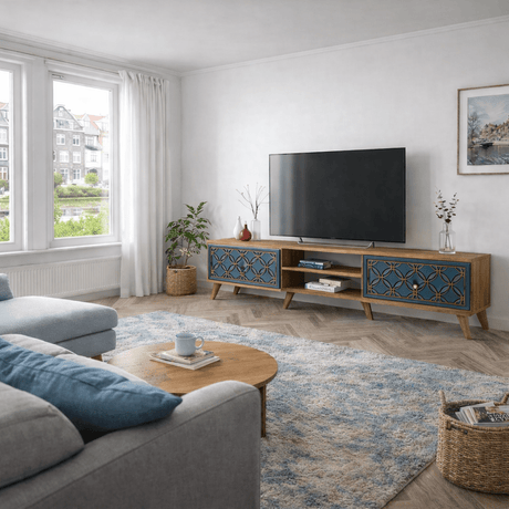 TV Meubel Class Walnoot Chalcedoon Melamine 180x44x35 cm