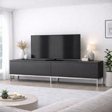 TV Meubels - TV Meubel Lord Antraciet Zilver Melamine 180x47x30 cm - Dimehouse