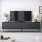 TV Meubels - TV Meubel Lord Antraciet Zilver Melamine 180x47x30 cm - Dimehouse