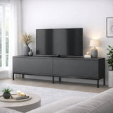 TV Meubel Lord Antraciet Zwart Melamine 180x47x30 cm