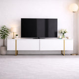 TV Meubel Luxe Wit Goud Melamine 180x50x30 cm