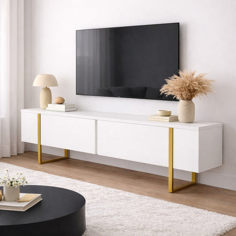 TV Meubel Wit Melamine Blitz 50x180x29,5 cm