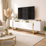 TV Meubel Wit Yildiz 180x50x30 - Gouden Frame