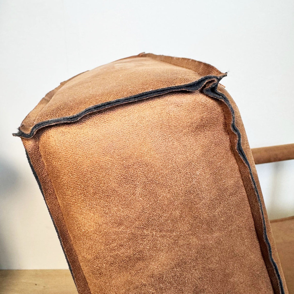 Industriële leren fauteuil cognac Tiger