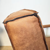 Industriële leren fauteuil cognac Tiger