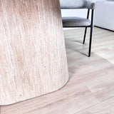 Sintered Stone Marmerlook Travertine Eettafel Lea 180x90 cm - Deens Ovaal