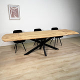 Uitschuifbare Eettafel Mack Deens Ovaal Acaciahout 175-275x90 cm