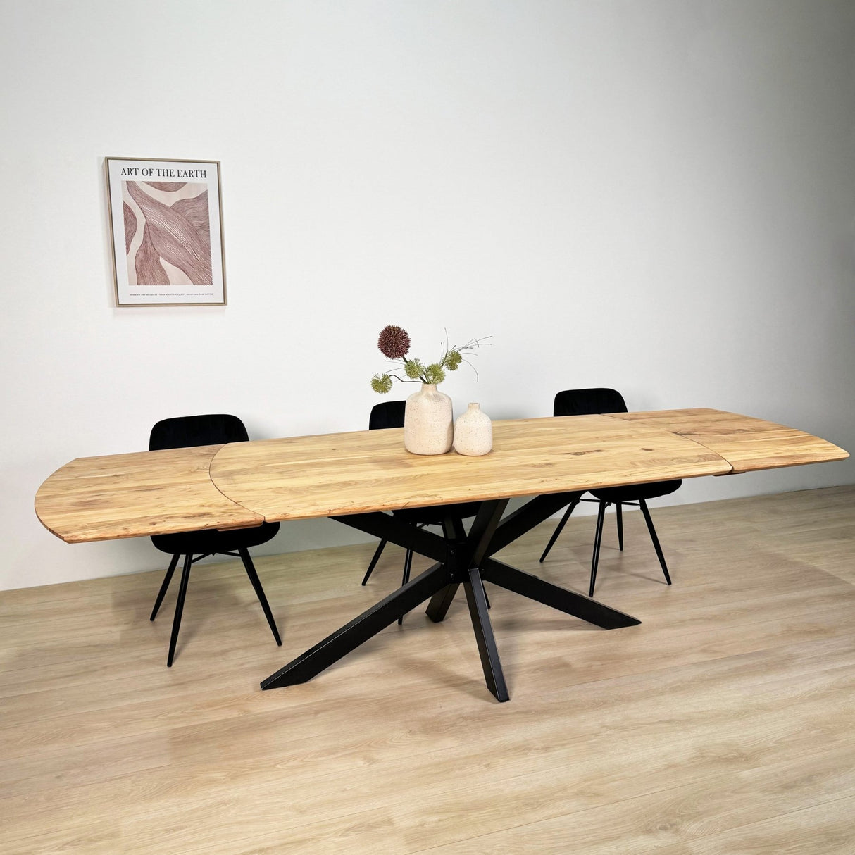 Uitschuifbare Eettafel Mack Deens Ovaal Acaciahout 175-275x90 cm