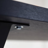 Eettafel Lenzo Zwart X-poot zwart