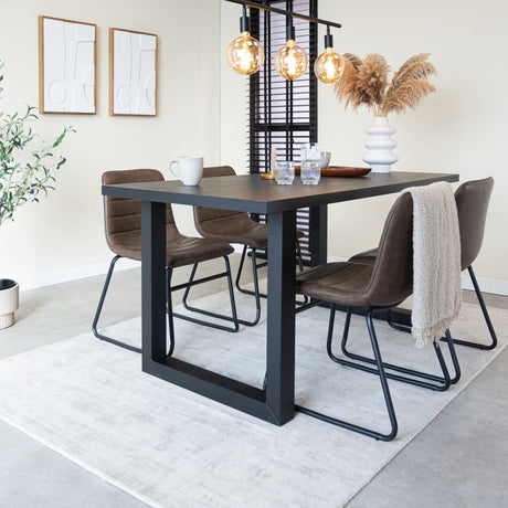 Dining table Lenzo Black Upoot Black