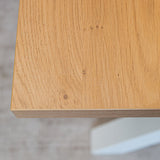 Table à manger Lenzo Rustic Oak X-leg blanc