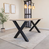Dining table Lenzo Robson oak x-leg black