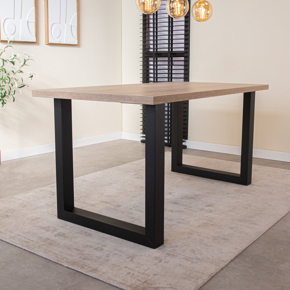 Dining table Lenzo Robson oak Upoot Black