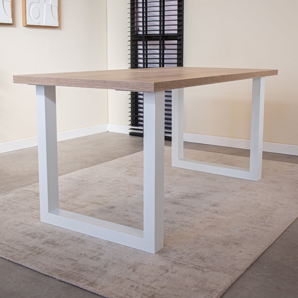 Dining table Lenzo Robson oak Upoot white