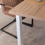 Dining table Lenzo Robson oak Upoot white