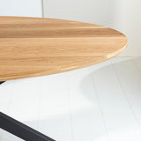 Dining table Odin oak oval matrix frame small