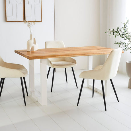 Dining table Milas Oak Upot White